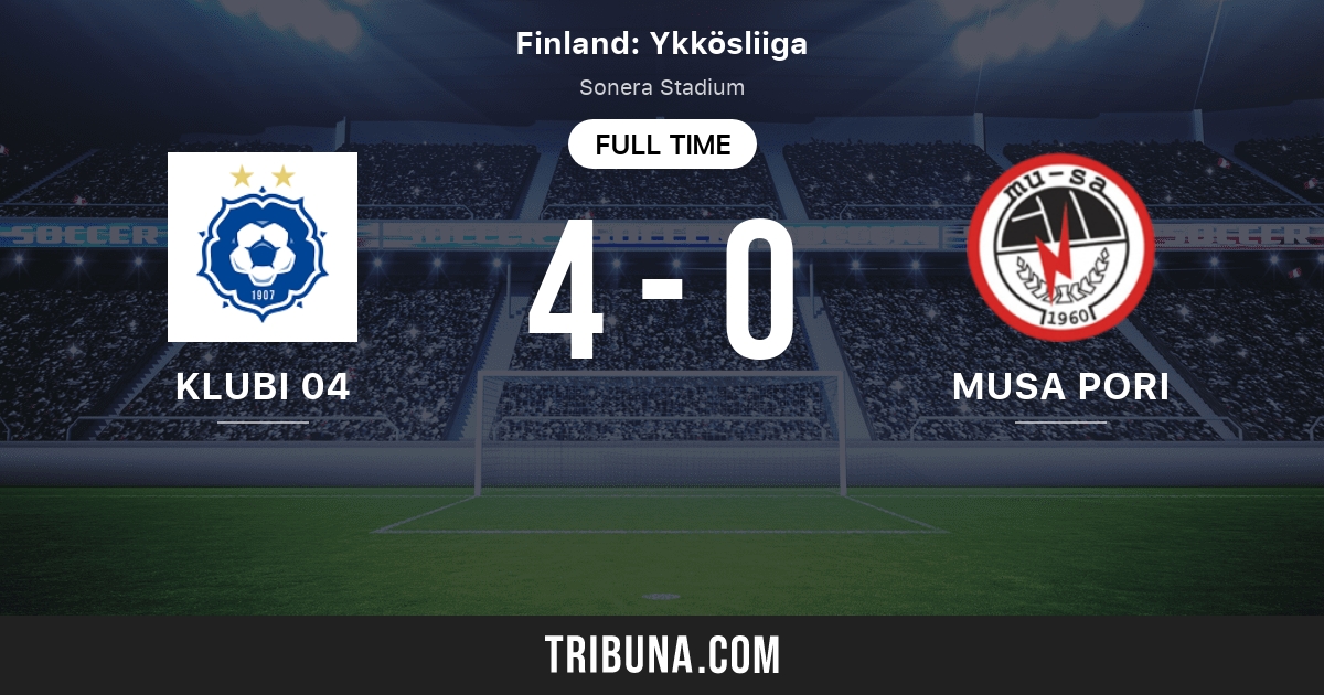 Klubi 04 Vs Musa Pori Live Score Stream And H2h Results 08 07 21 Preview Match Klubi 04 Vs Musa Pori Team Start Time Tribuna Com Klubi 04 Vs Musa Pori Live Score Stream And H2h Results 08 07 21 Preview Match Klubi 04 Vs Musa Pori Team Start Time Tribuna Com