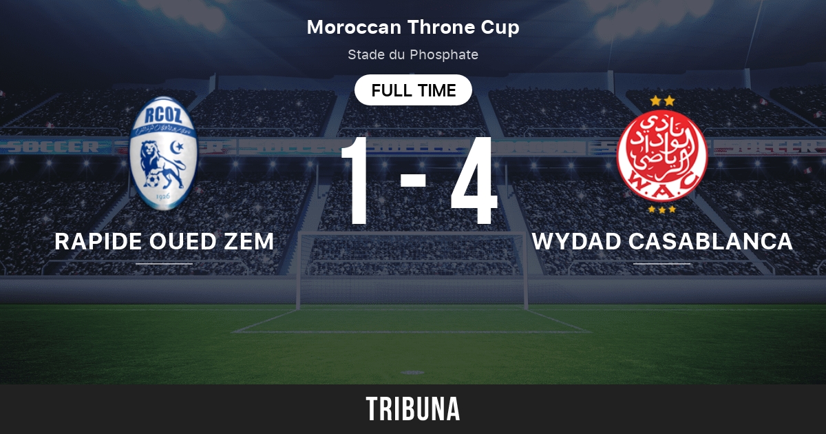 Rapide Oued Zem Vs Wydad Casablanca Live Score Stream And H2h Results 04 21 Preview Match Rapide Oued Zem Vs Wydad Casablanca Team Start Time Tribuna Com