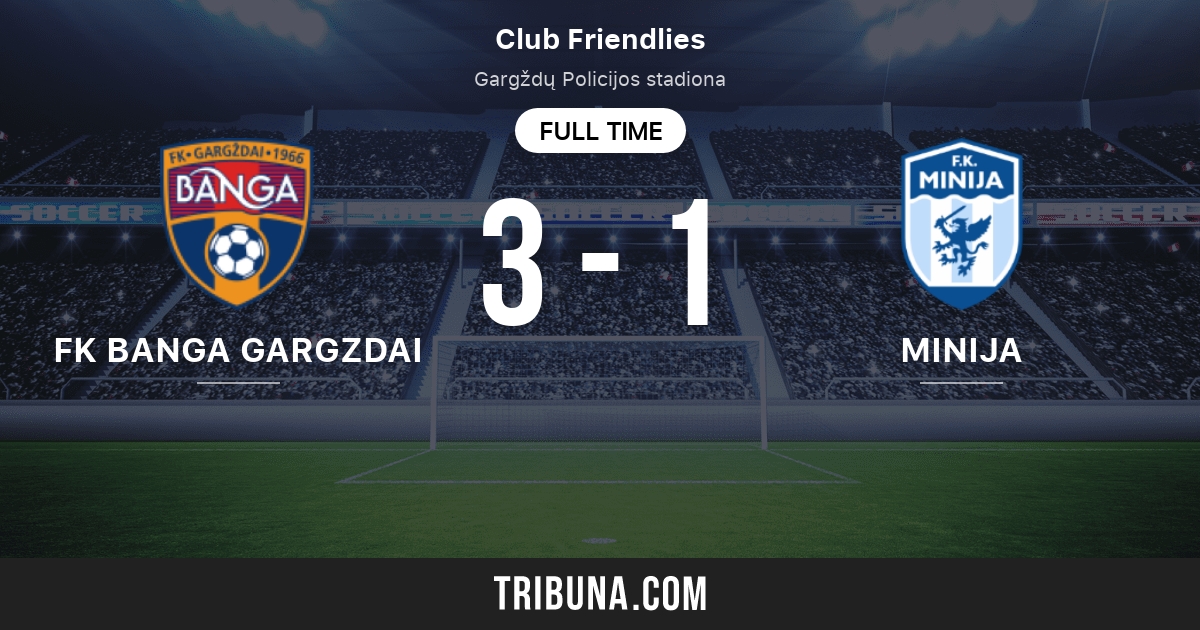 FK Banga Gargzdai vs Minija Kretinga Live Score, Stream and H2H