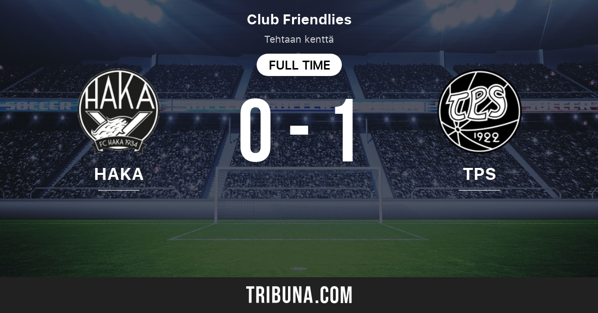 Fc Haka Valkeakoski Vs Tps Live Score Stream And H2h Results 04 01 21 Preview Match Fc Haka Valkeakoski Vs Tps Team Start Time Tribuna Com