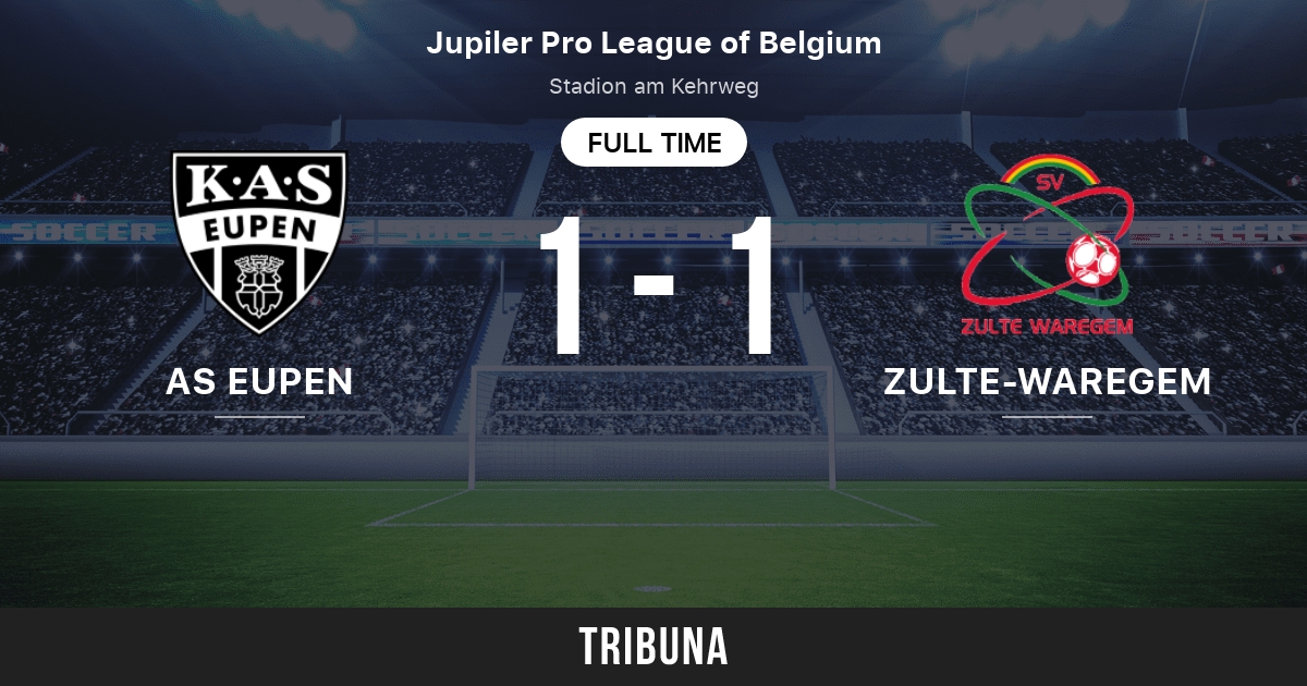 As Eupen Vs Zulte Waregem Standings In Belgium Pro League 11 06 2021