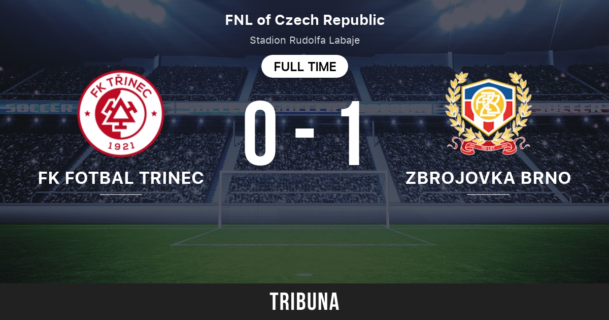 Zbrojovka Brno vs FK Fotbal Trinec: Live Score, Stream and H2H results  4/27/2022. Preview match Zbrojovka Brno vs FK Fotbal Trinec, team, start  time. Tribuna.com