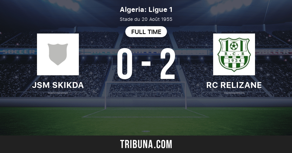 JSM Skikda vs RC Relizane Head to Head statistics match 7/17/2021