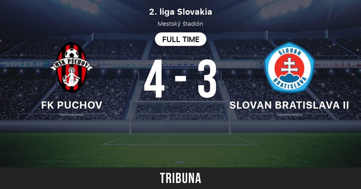 FK Puchov vs Slovan Bratislava II: Live Score, Stream and H2H results  3/11/2023. Preview match FK Puchov vs Slovan Bratislava II, team, start  time. Tribuna.com