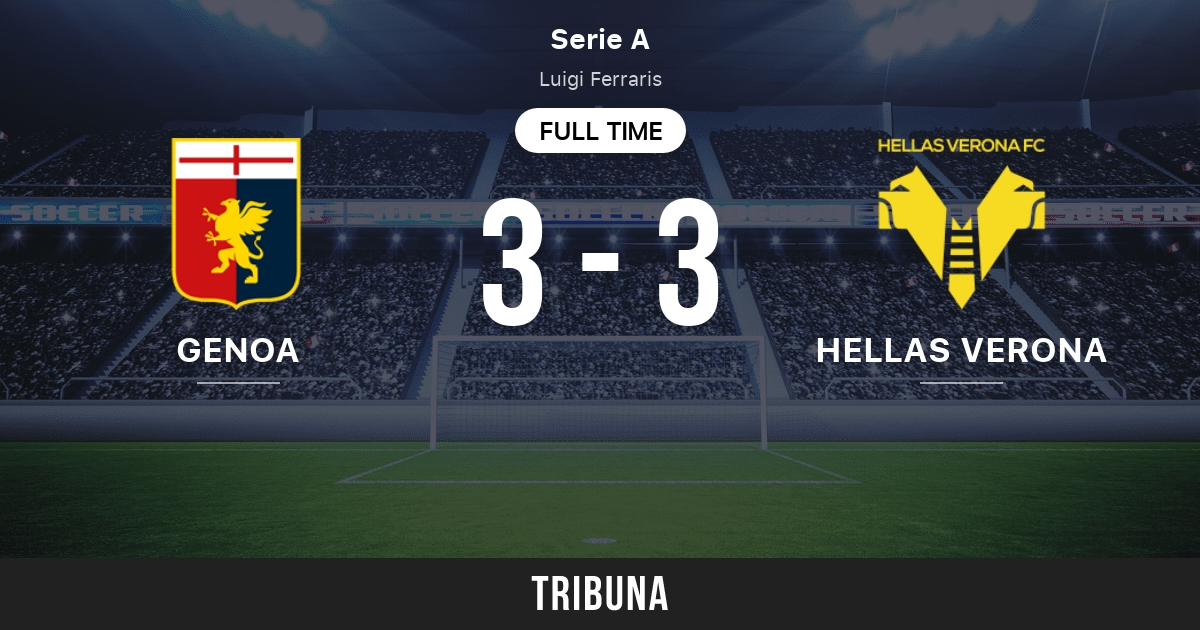 Genoa Vs Hellas Verona Live Score Stream And H2h Results 09 25 2021 Preview Match Genoa Vs Hellas Verona Team Start Time Tribuna Com