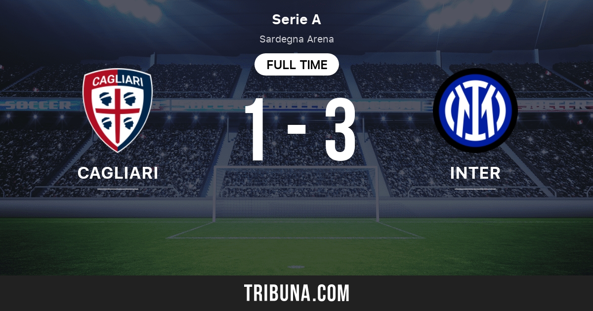 Cagliari vs Inter Milan Marcador en vivo, Retransmisión y