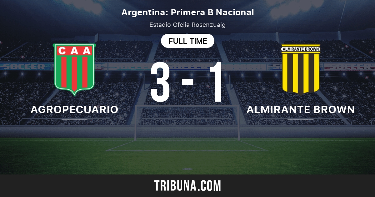 Agropecuario Argentino Vs Almirante Brown Live Score Stream And H2h Results 10 24 2021 Preview Match Agropecuario Argentino Vs Almirante Brown Team Start Time Tribuna Com