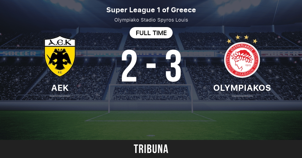 AEK Athens vs Olympiakos: Live Score, Stream and H2H results 5/17/2022.  Preview match AEK Athens vs Olympiakos, team, start time. Tribuna.com