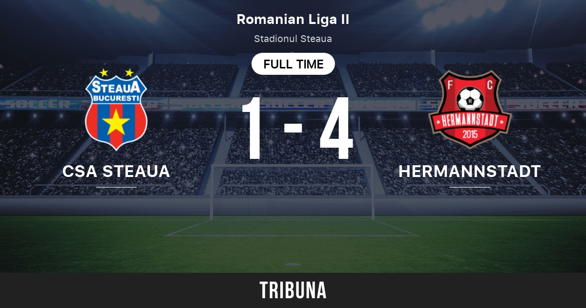 AFC Hermannstadt vs CSA Steaua Bucureşti: Live Score, Stream and H2H  results 5/15/2022. Preview match AFC Hermannstadt vs CSA Steaua Bucureşti,  team, start time. Tribuna.com