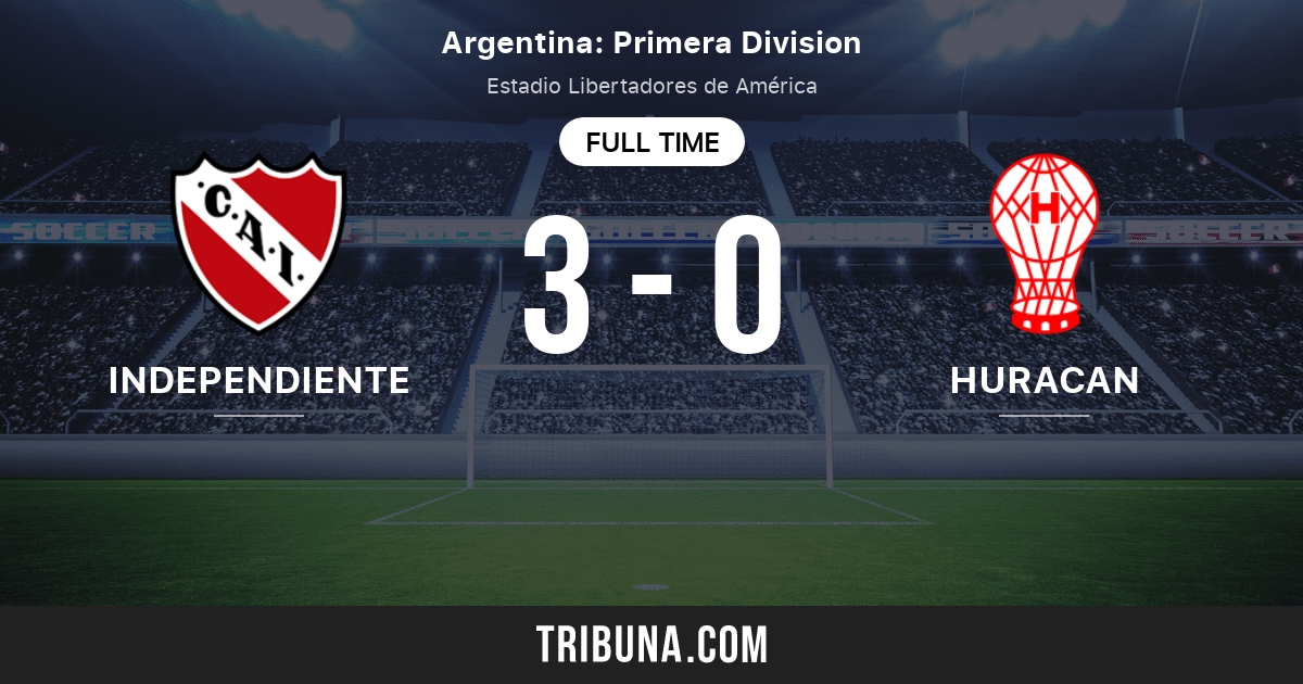 CA Independiente vs CA Huracan: Live Score, Stream and H2H results