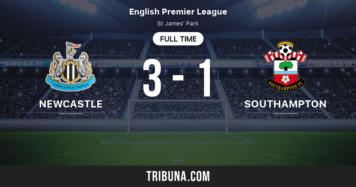 Southampton vs Newcastle United match in the stadium