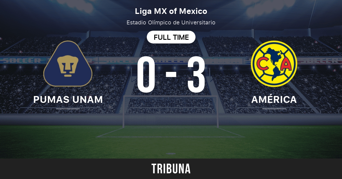 Pumas UNAM vs América: Live Score, Stream and H2H results 8/13/2022.  Preview match Pumas UNAM vs América, team, start time. Tribuna.com
