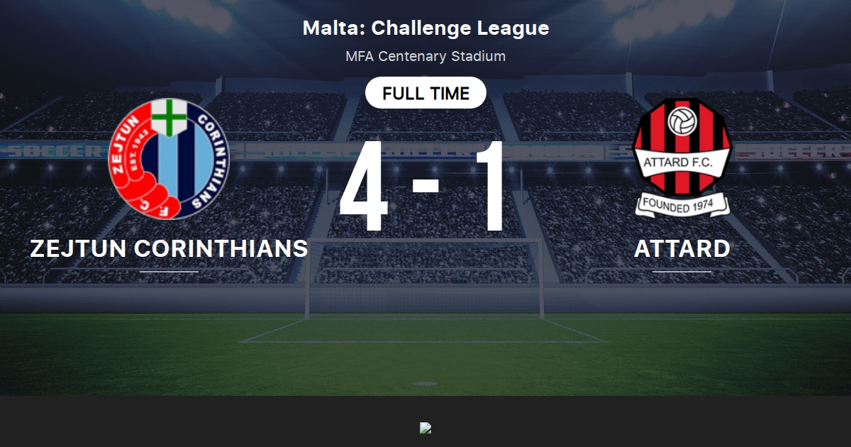 Zejtun Corinthians F.C. vs Attard Marcador en vivo, Retransmisión y
