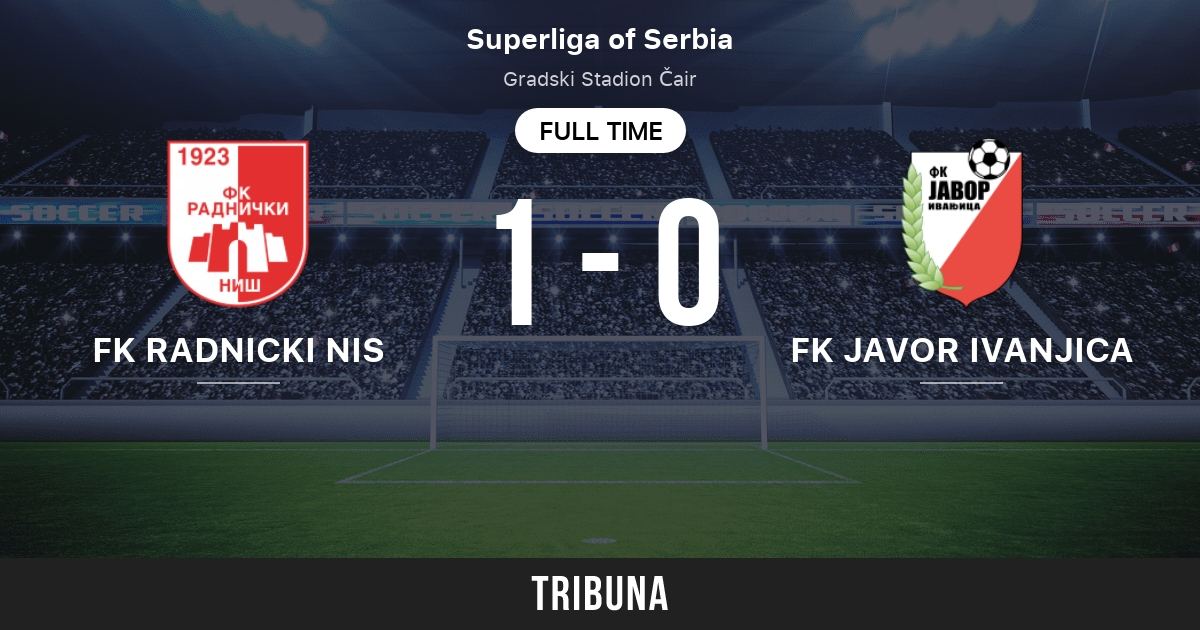 FK Radnički Niš vs FK Javor Ivanjica live score, H2H and lineups