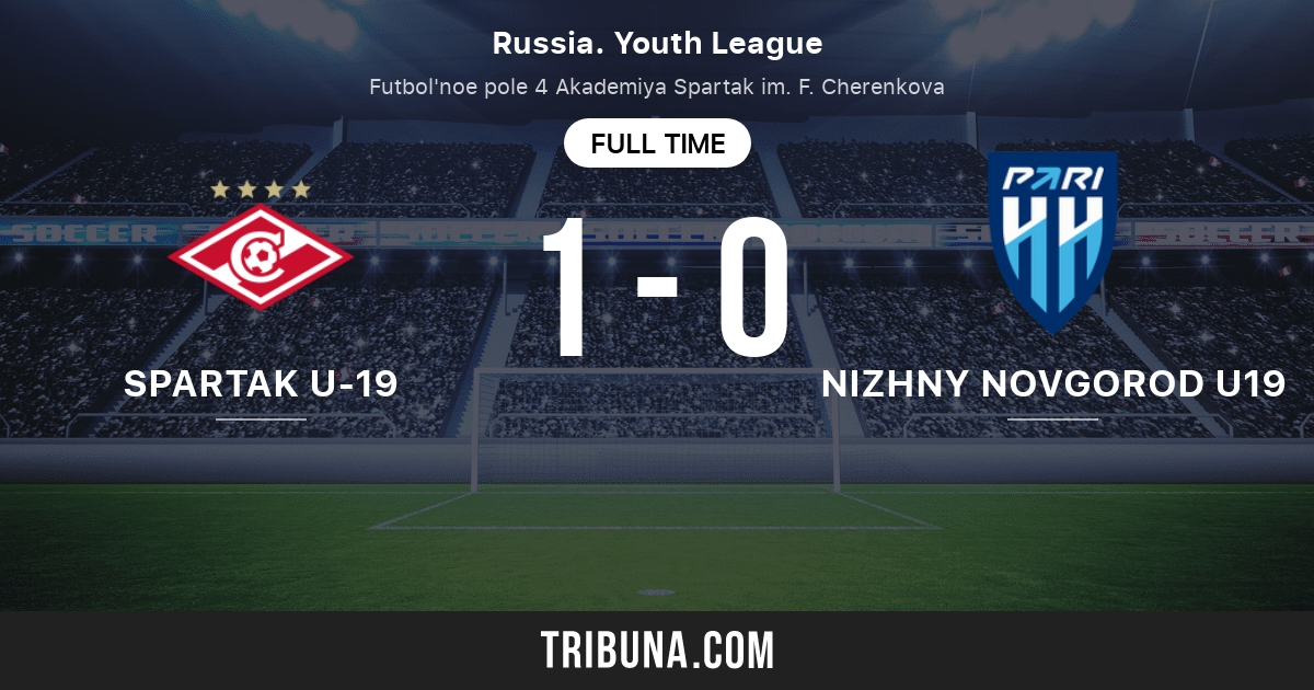 Spartak Moskva U19 vs Nizhny Novgorod U19: Live Score, Stream and H2H  results 9/9/2022. Preview match Spartak Moskva U19 vs Nizhny Novgorod U19,  team, start time.