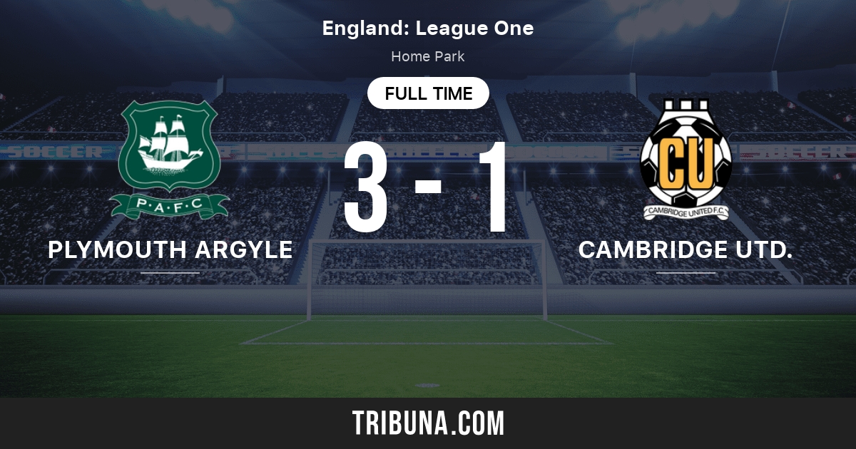 Plymouth Argyle vs Cambridge Utd. Standings in English League One 4