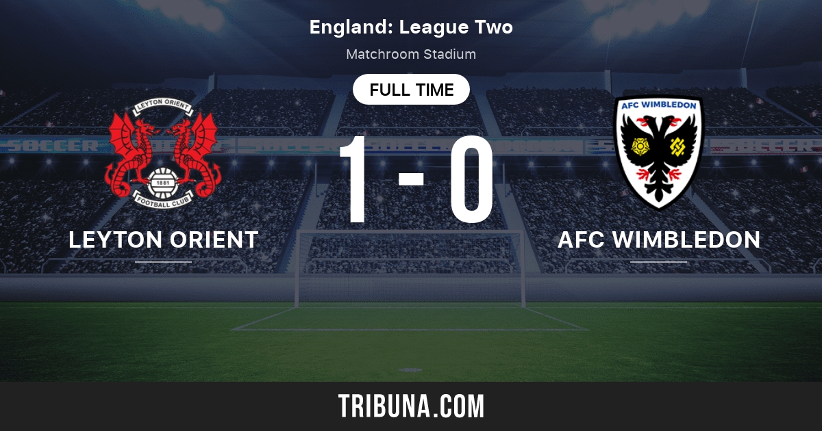 Leyton Orient vs AFC Wimbledon Live Score, Stream and H2H results 2/4