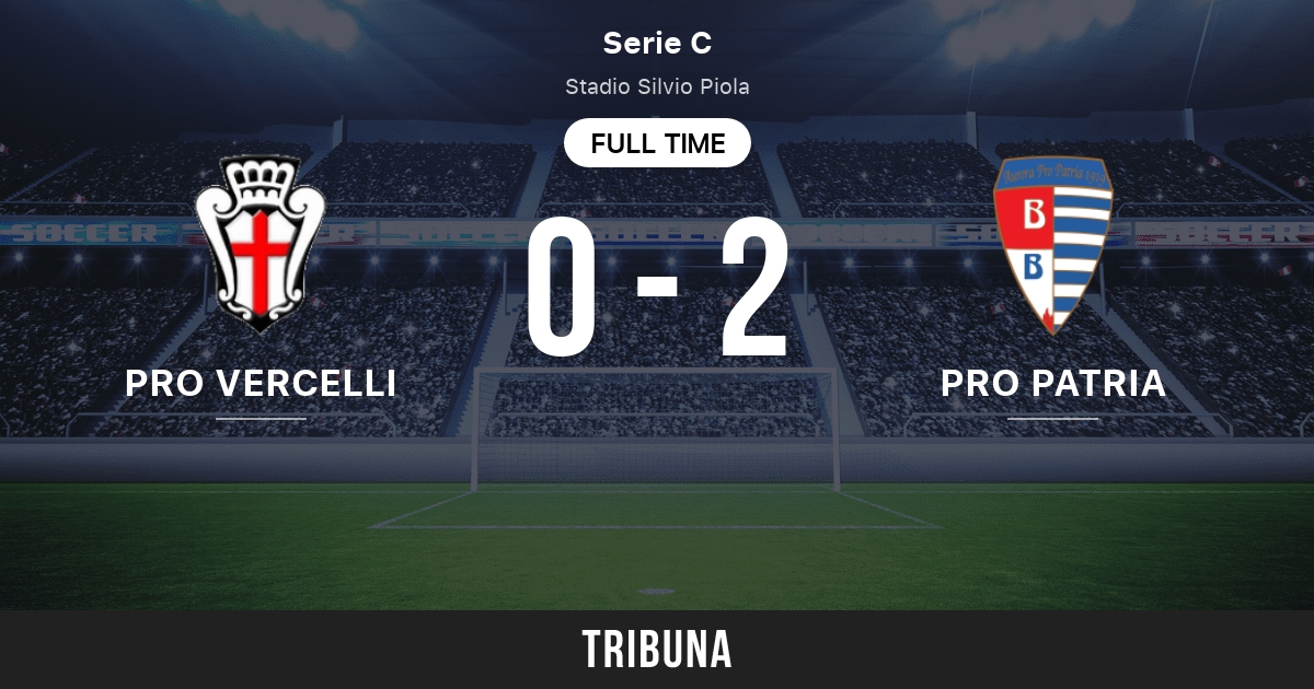 Pro Patria vs Pro Vercelli Live Score Stream and H2H results 3 5