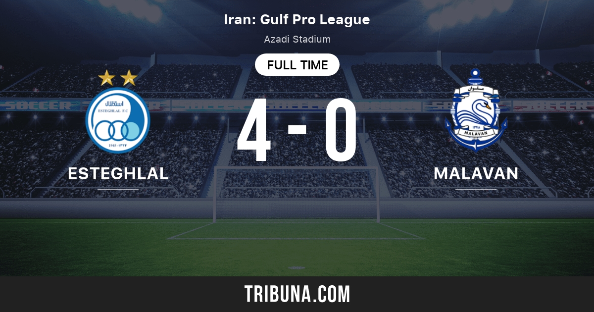 Malavan vs Esteghlal FC teams information, statistics and results