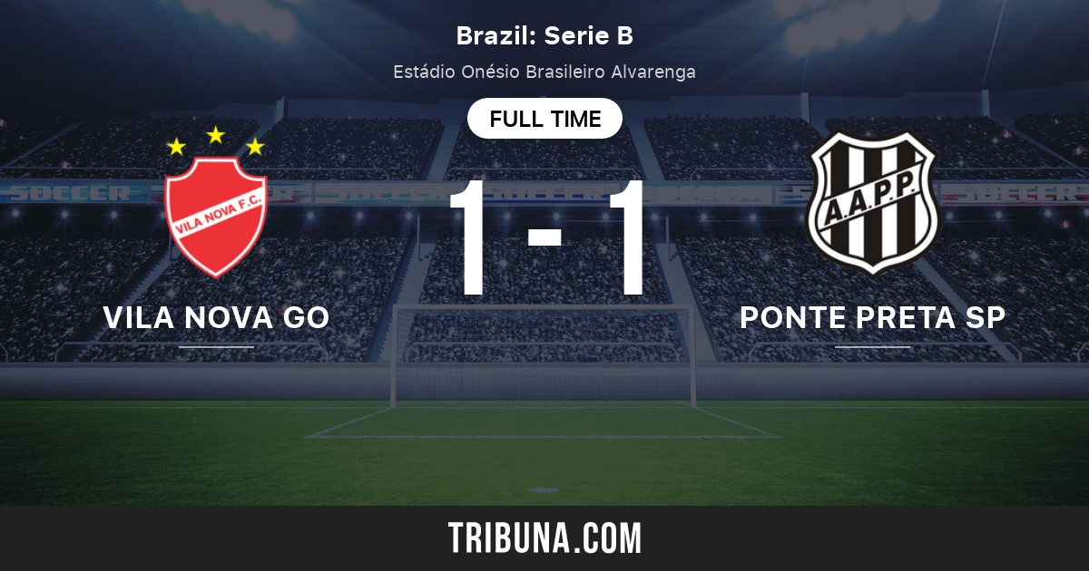 Vila Nova GO vs Ponte Preta SP: Live Score, Stream and H2H results 9/15 ...