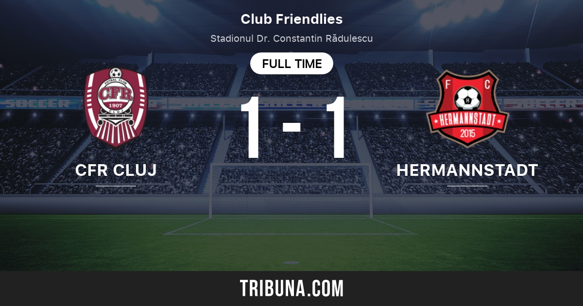 FC Hermannstadt vs CFR 1907 Cluj live score, H2H and lineups