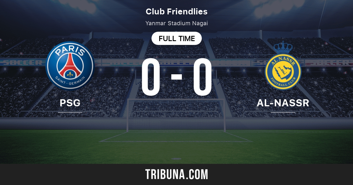 PSG vs Al Nasr Riyad Match des statistiques face à face 7/25/2023
