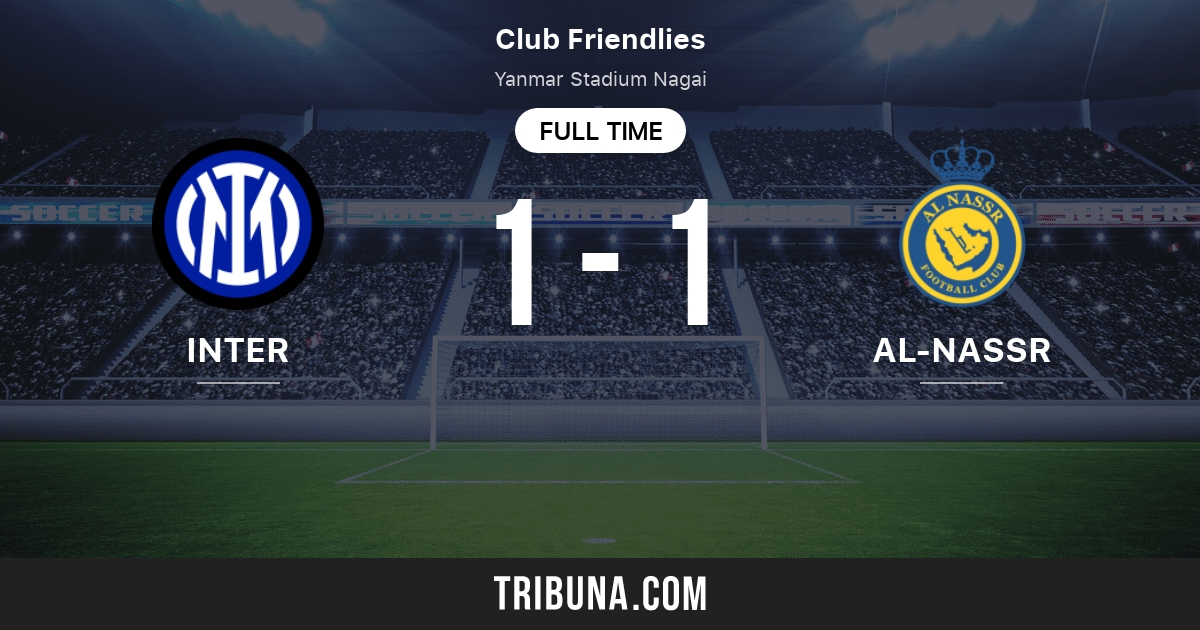Inter Milano vs AlNasr Statistiche Testa a testa del match 7/27