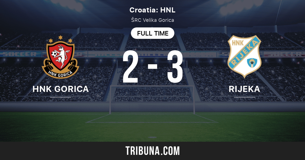 Rijeka vs HNK Gorica score today - 29.10.2023 - Match result ⊕