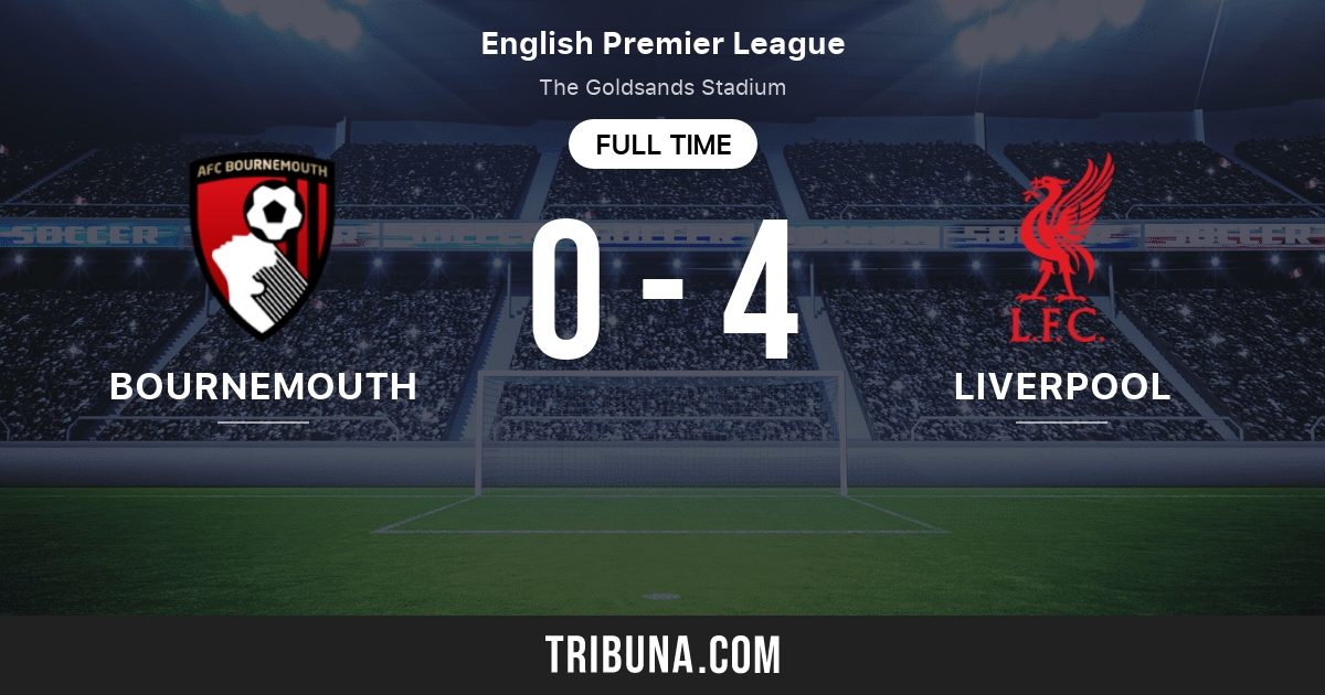 AFC Bournemouth vs Liverpool estadísticas del enfrentamiento directo