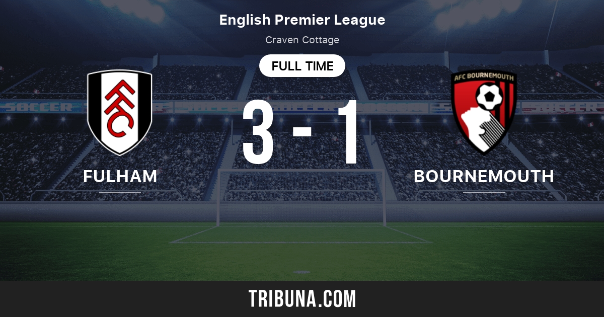Fulham vs Bournemouth Marcador en vivo, Retransmisión y