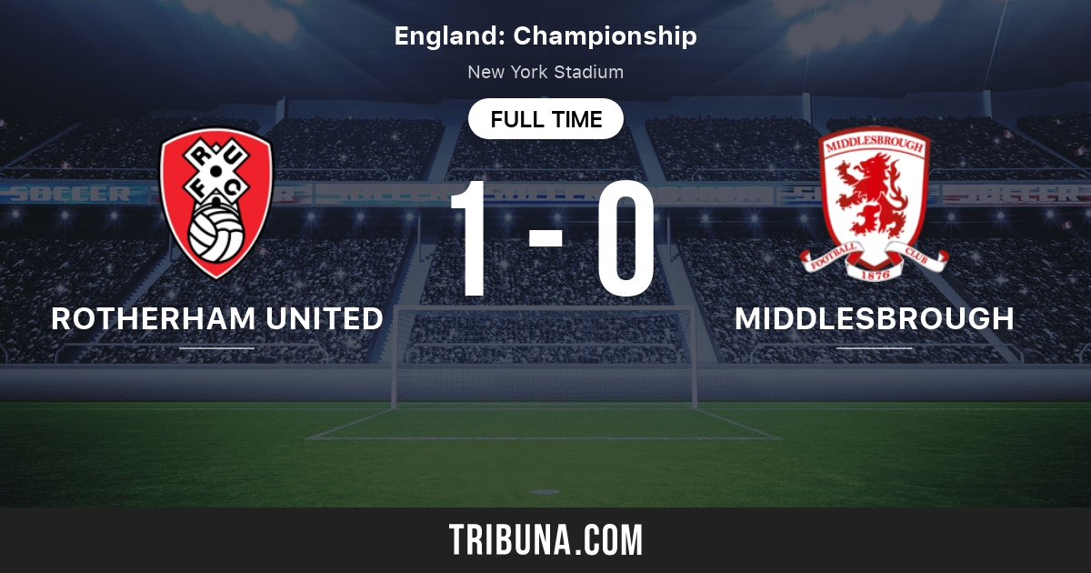 Rotherham United vs Middlesbrough Marcador en vivo, Retransmisión y