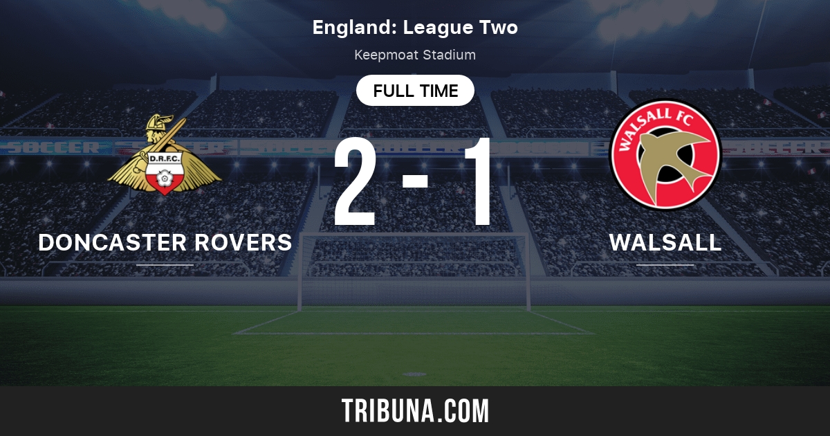 Doncaster Rovers vs Walsall Live Score, Stream and H2H results 11/18