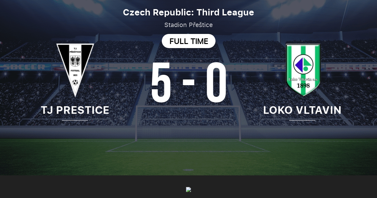 Tj Prestice Vs Loko Vltavin Standings In Czech Republic 3 Liga 9 30