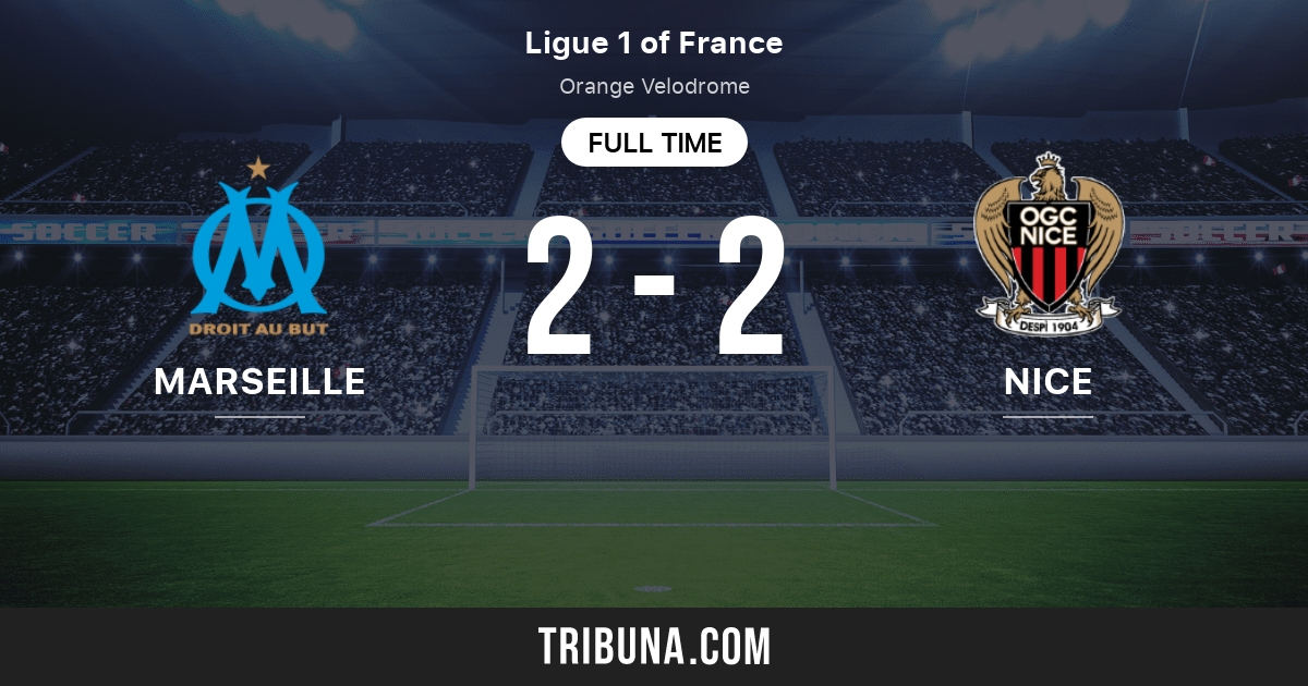 Marseille vs Nice estadísticas del enfrentamiento directo 4/24/2024.