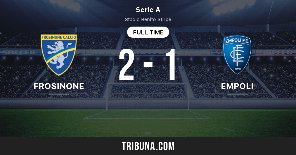 Frosinone vs Empoli Marcador en vivo, Retransmisión y enfrentamientos
