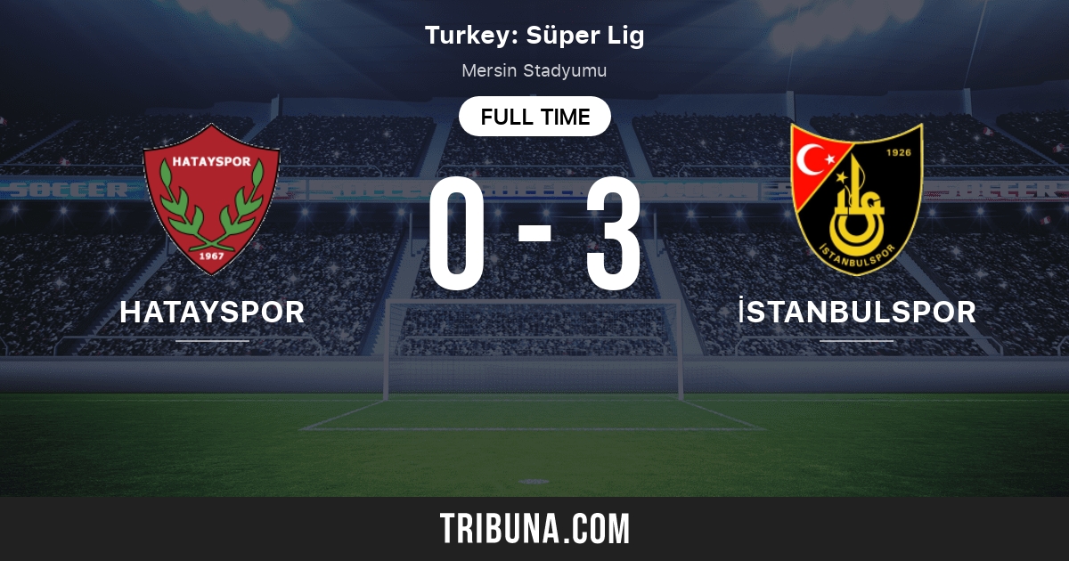 Hatayspor Vs İstanbulspor: Live Score, Stream And H2H Results 4/14/2024 ...