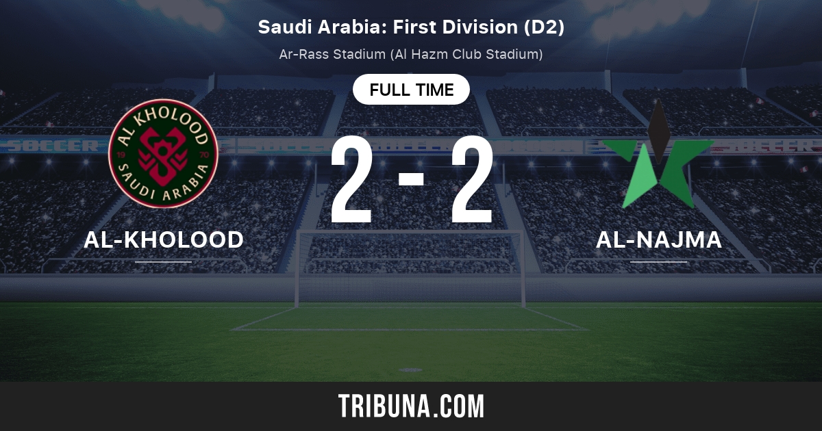 Al Kholood vs Al Najma Live Score, Stream and H2H results 8/20/2023
