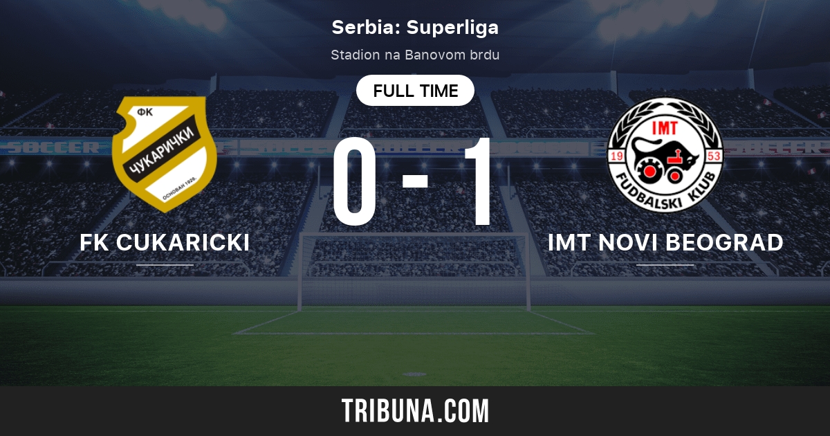 Cukaricki vs FK IMT Beograd - live score, predicted lineups and H2H stats.