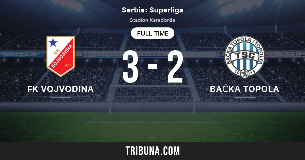 TSC Backa Topola vs Vojvodina - live score, predicted lineups and H2H stats.