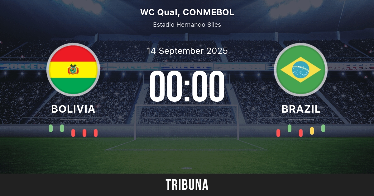 Bolivia vs Brasil estadísticas del enfrentamiento directo 9/14/2025