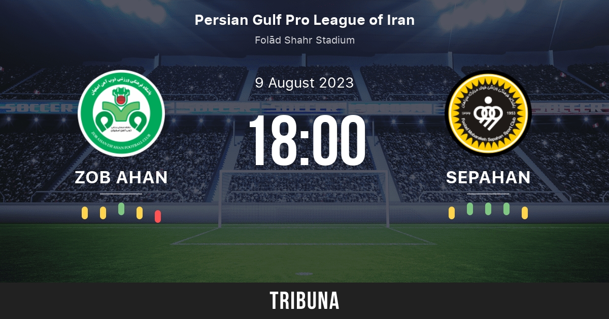 Zob Ahan Isfahan FC vs Foolad Mobarakeh Sepahan SC [LIVE] Score
