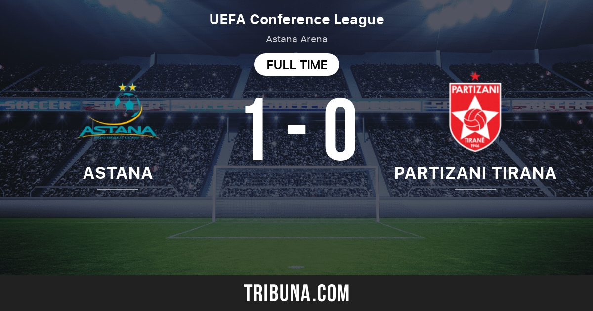 Astana vs Partizani Tirana Marcador en vivo, Retransmisión y