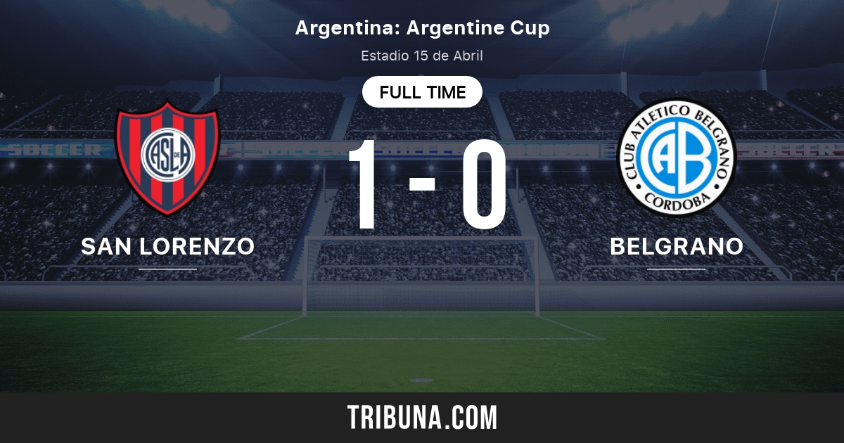 CA San Lorenzo vs CA Belgrano Live Score, Stream and H2H results 8/23