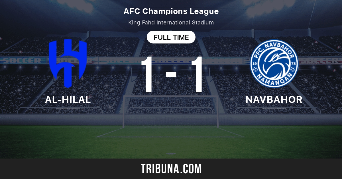 Al Hilal Riyadh vs PFK Navbahor Namangan Marcador en vivo, Retransmisión y enfrentamientos Al Hilal Riyadh vs PFK Navbahor Namangan Marcador en vivo, Retransmisión y enfrentamientos
