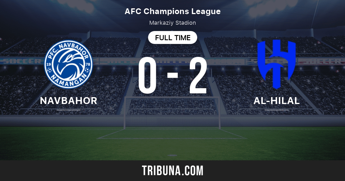 PFK Navbahor Namangan vs Al Hilal Riyadh Clasificaciones en Liga de Campeones AFC 11/28/2023 PFK Navbahor Namangan vs Al Hilal Riyadh Clasificaciones en Liga de Campeones AFC 11/28/2023