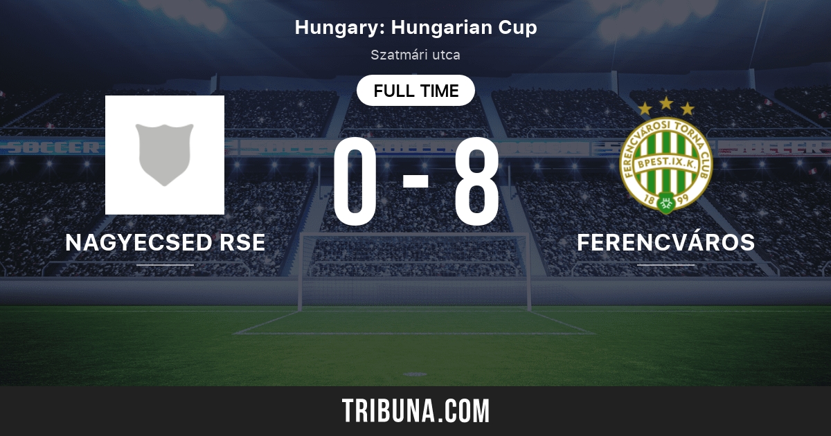 Nagyecsed RSE vs Ferencvarosi TC: Head to Head statistics match -  9/16/2023.