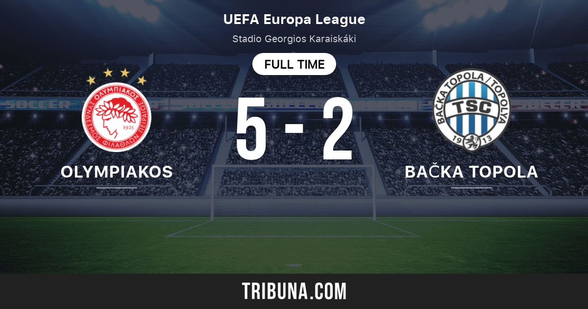 Olympiakos vs FK Tsc Backa Topola: Live Score, Stream and H2H