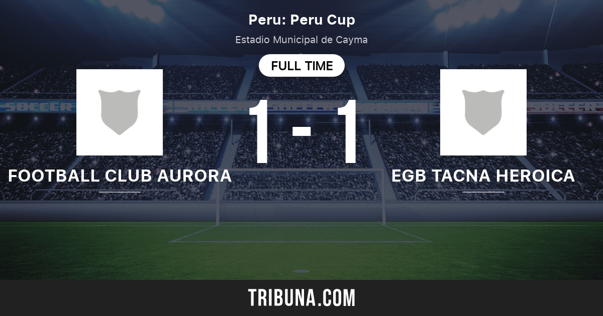 EGB Tacna Heroica vs FootBall Club Aurora: Head to Head statistics