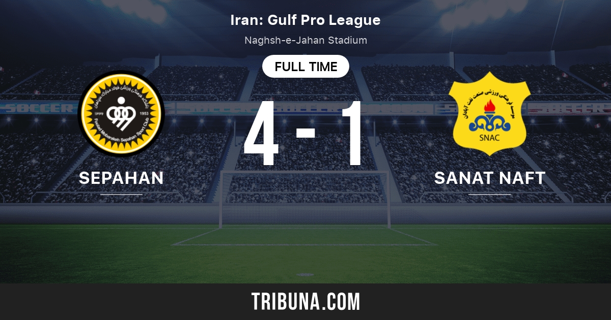 Sepahan S.C. vs Sanat Naft Abadan live score, H2H and lineups