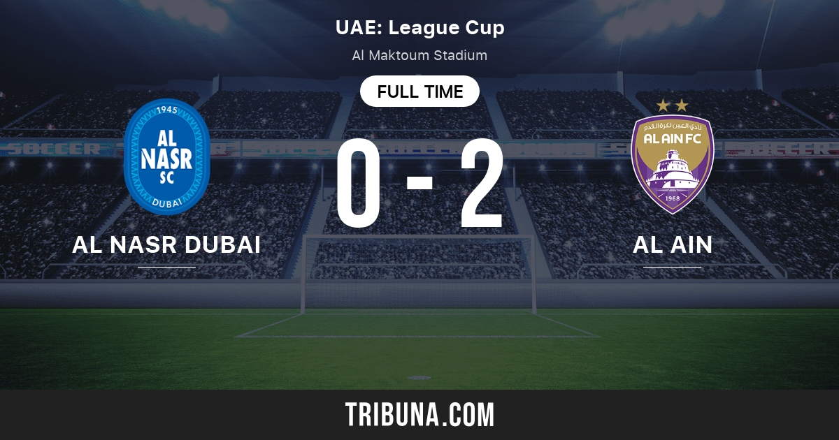 Al Nasr Dubai vs Al Ain Live Score, Stream and H2H results 10/19/2023